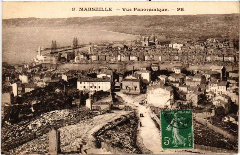 Carte postale ancienne Marseille Vue Panoramique à Marseille