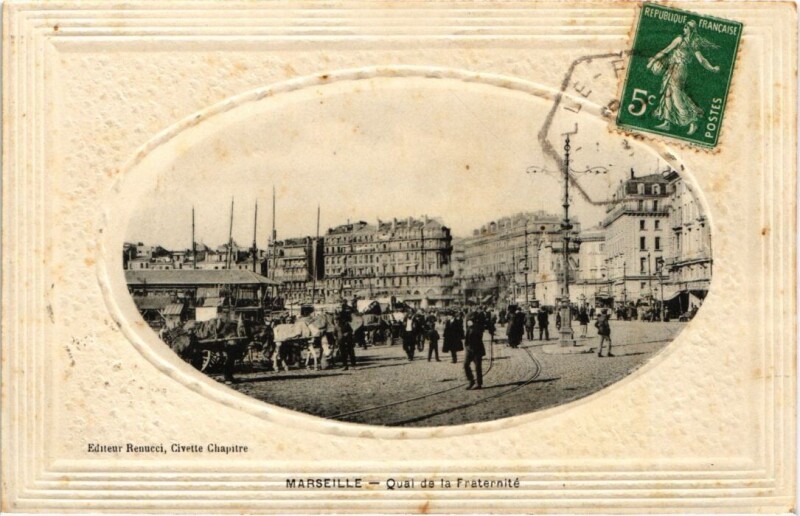 Carte postale ancienne Marseille Quai de la Fraternite à Marseille