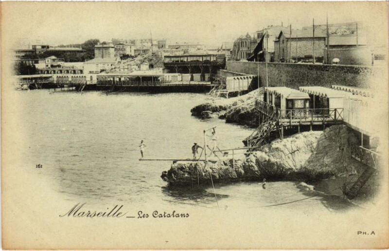 Carte postale ancienne Marseille Les Catalans à Marseille