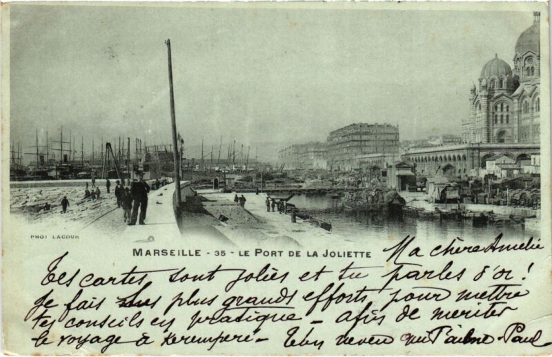 Carte postale ancienne Marseille Le Port de la Joliette à Marseille