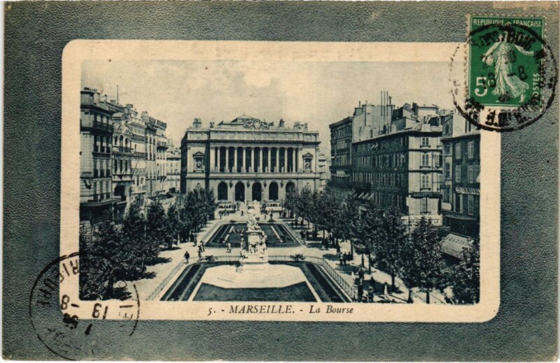 Carte postale ancienne Marseille La Bourse à Marseille