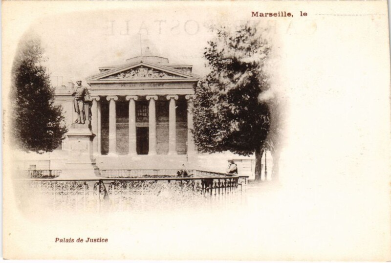 Carte postale ancienne Marseille Palais de Justice à Marseille