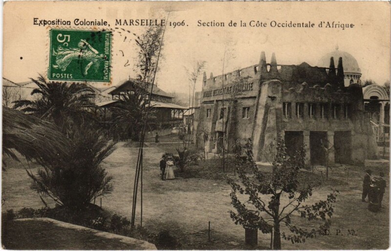 Carte postale ancienne Marseille Exposition Coloniale - Cote Occidentale d'Afrique à Marseille
