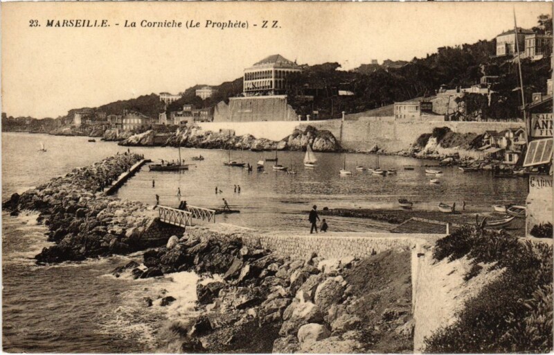 Carte postale ancienne Marseille La Corniche - Le Prphete à Marseille