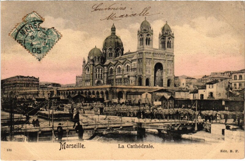Carte postale ancienne Marseille La Cathedrale à Marseille