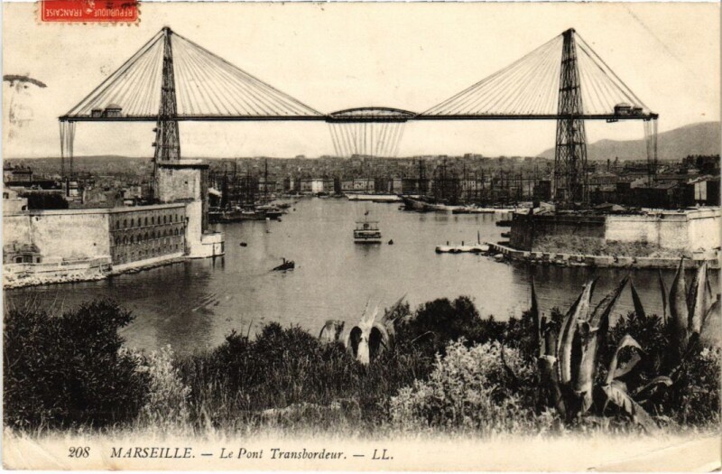 Carte postale ancienne Marseille Le Pont Transbordeur à Marseille