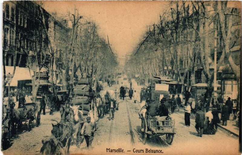 Carte postale ancienne Marseille Cours Belsunce à Marseille