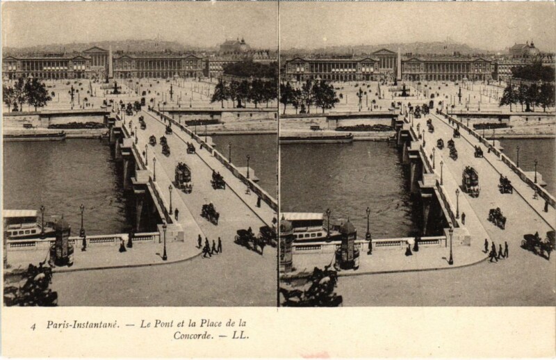 Carte postale ancienne Paris 8e Pont et Place de la Concorde à Paris 8e