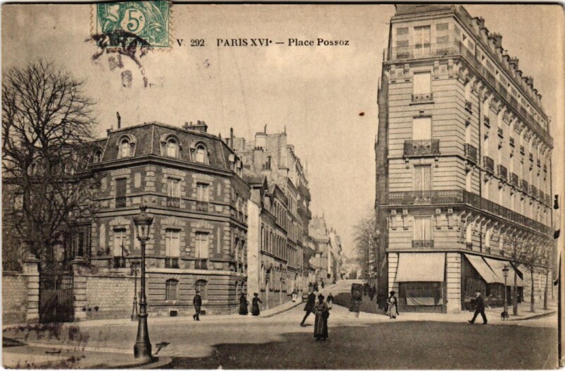 Carte postale ancienne Place Possoz à Paris 16e
