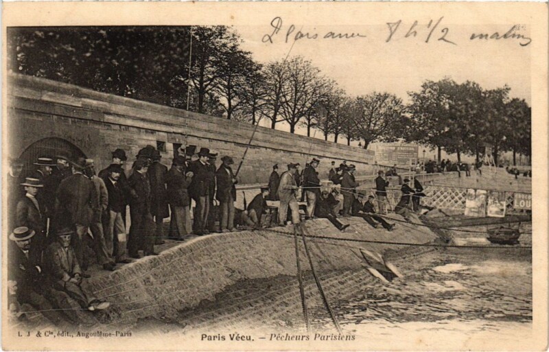 Carte postale ancienne Paris Vecu. Pecheurs