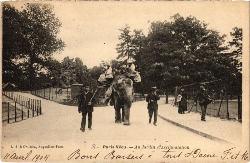 Carte postale ancienne Au Jardin d'Acclimatation à Neuilly-sur-Seine