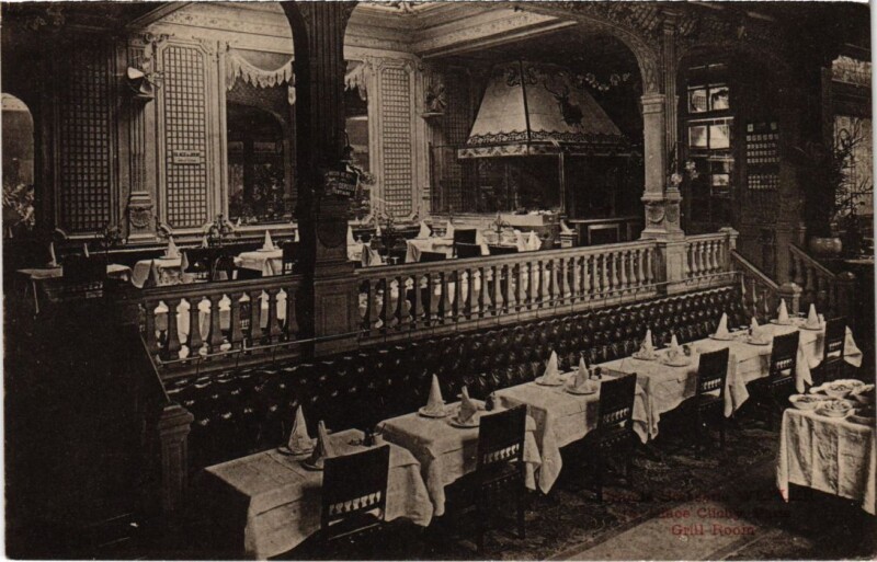 Carte postale ancienne Grande Brasserie Wepler - 14 Place Clichy - Grill Room à Paris 18e