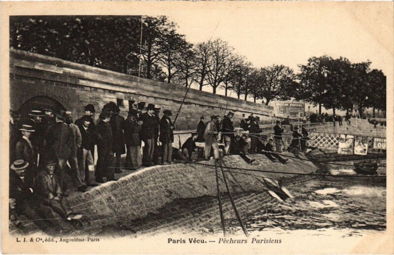 Carte postale ancienne Paris Vecu. Pecheurs