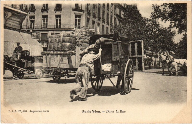Carte postale ancienne Paris Vecu. dans la rue
