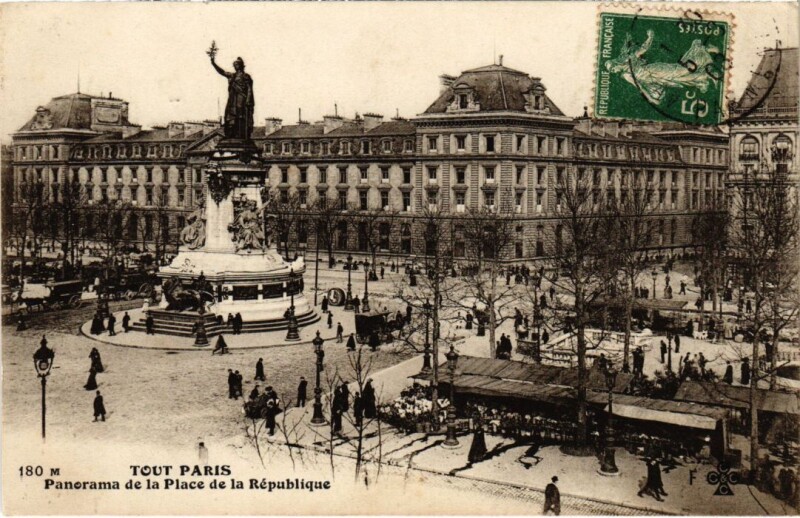 Carte postale ancienne Tout Paris 180 3e Place de la Republique