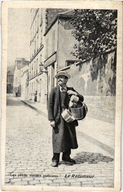 Carte postale ancienne Paris Petits Metiers Le Retameur