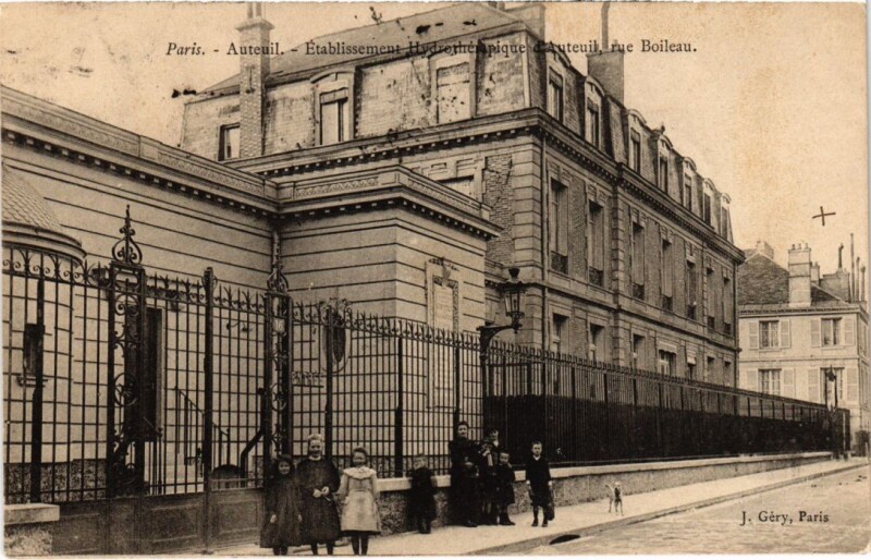 Carte postale ancienne Auteuil - Etablissement Hydrothérapique d'Auteuil, Rue Boileau à Paris 16e
