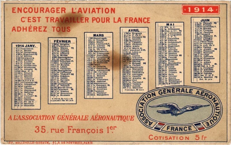 Carte postale ancienne Paris 8e 35, Rue Francois !er Assoc. Aeronautique à Paris 8e