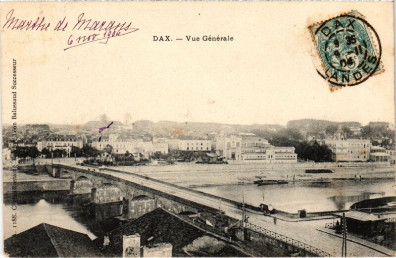 Carte postale ancienne Dax vue generale