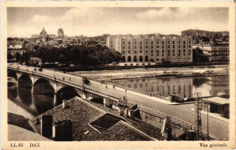 Carte postale ancienne Dax vue generale