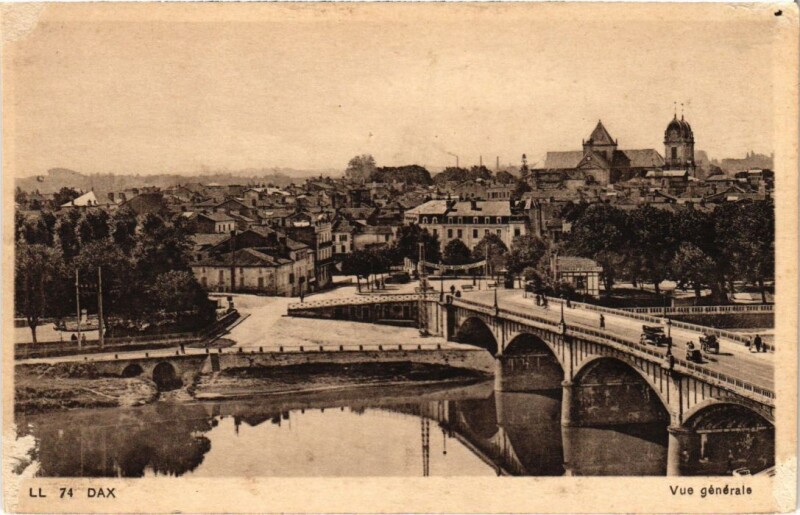 Carte postale ancienne Dax vue generale