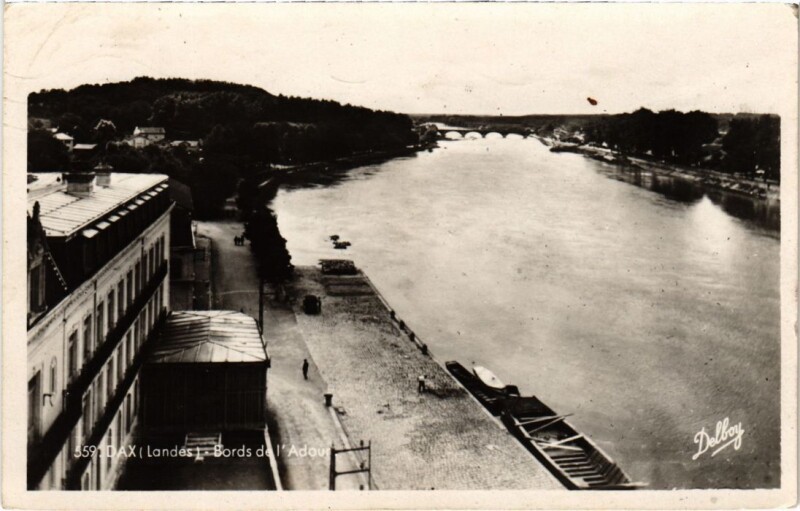 Carte postale ancienne Dax Bords de l'Adour