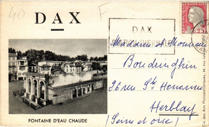 Carte postale ancienne Dax souvenir