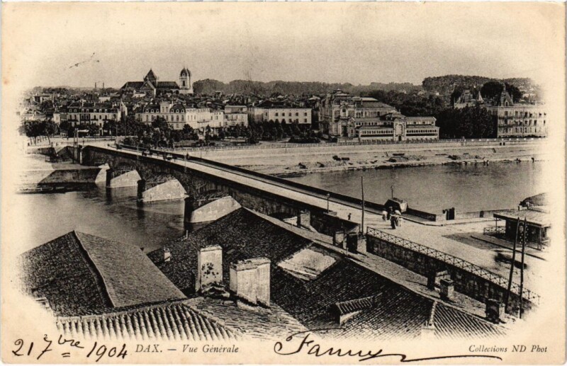 Carte postale ancienne Dax vue generale