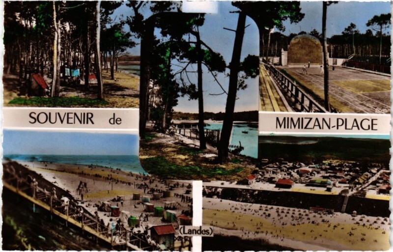 Carte postale ancienne Mimizan les Bains souvenir à Mimizan