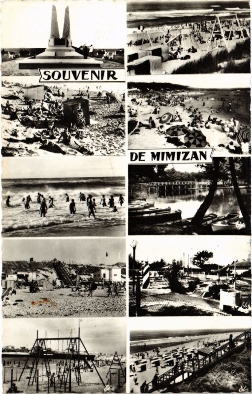 Carte postale ancienne Mimizan les Bains souvenir à Mimizan