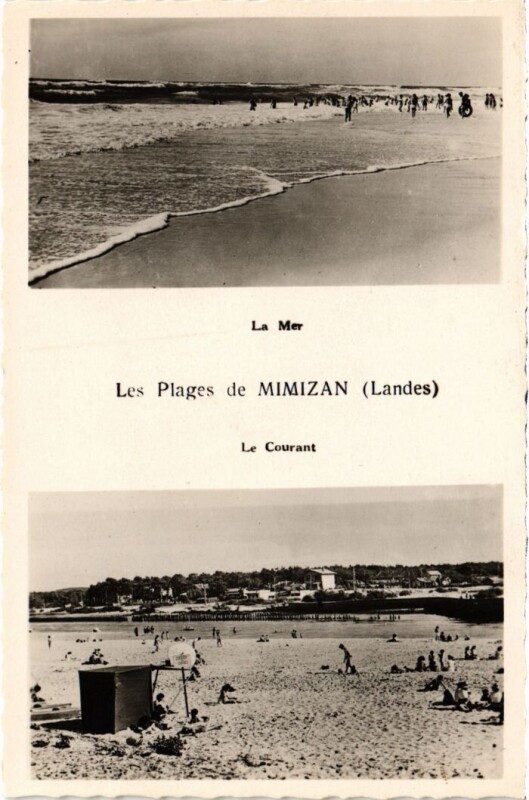 Carte postale ancienne Mimizan les Bains La Plage à Mimizan