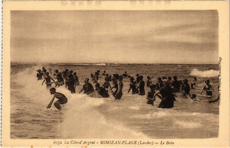 Carte postale ancienne Mimizan les Bains Le Bain à Mimizan