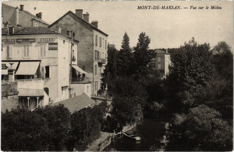 Carte postale ancienne Mont de Marsan vue sur le Midou à Mont-de-Marsan