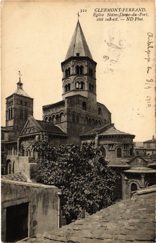 Carte postale ancienne Clermont Ferrand Eglise Notre-Dame du Port France à Clermont-Ferrand