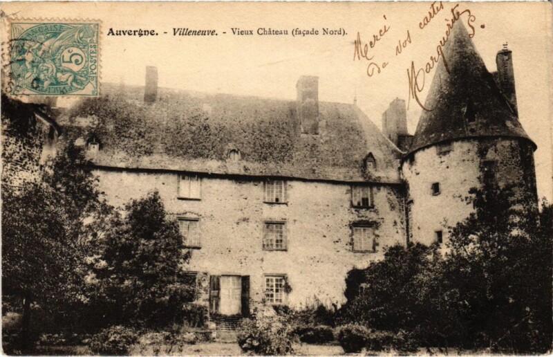 Carte postale ancienne Villeneuve Vieux Chateau France à Villeneuve