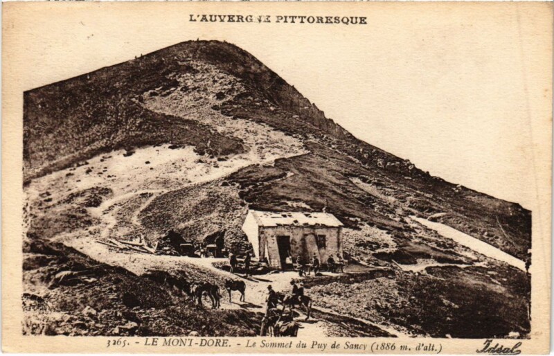 Carte postale ancienne Le Mont Dore Le Sommet du Puy de Sancy France à Mont-Dore