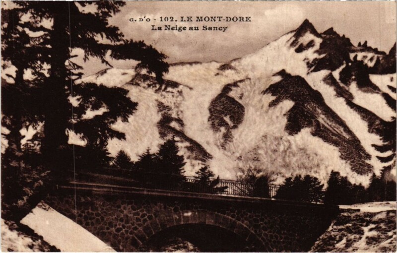 Carte postale ancienne Le Mont Dore La Neige au Sancy France à Mont-Dore