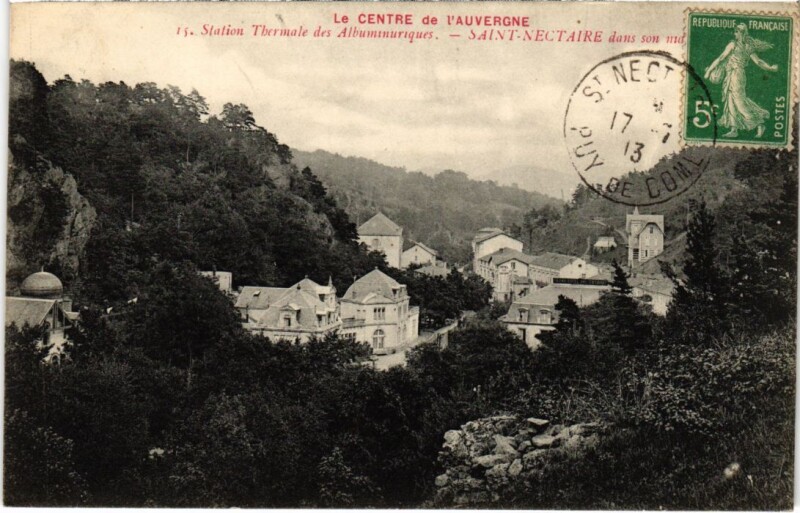 Carte postale ancienne Saint-Nectaire Station Thermale France à Saint-Nectaire