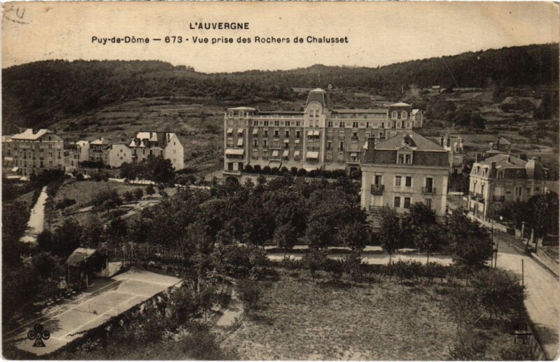 Carte postale ancienne Vue prise des Rochers de Chalusset France à Chalus