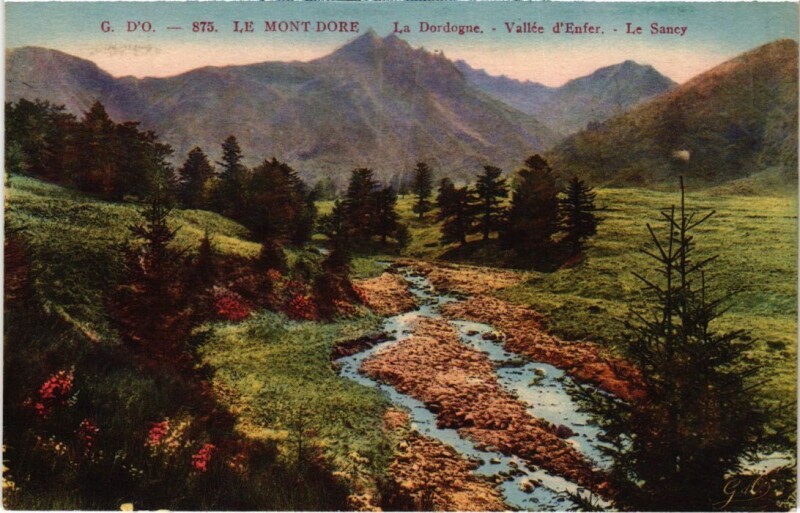 Carte postale ancienne Le Mont Dore La Dordogne, Vallee d'Enfer France à Mont-Dore