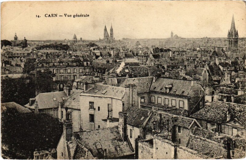 Carte postale ancienne Caen Vue Generale France