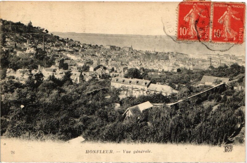 Carte postale ancienne Honfleur Vue Generale France à Honfleur