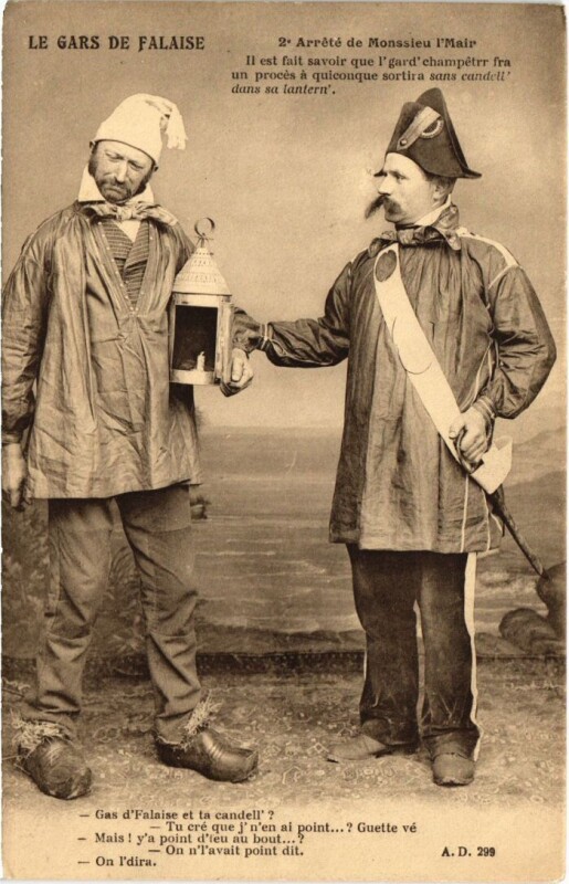 Carte postale ancienne Falaise Arrete de Monssieu l'Mair France à Falaise