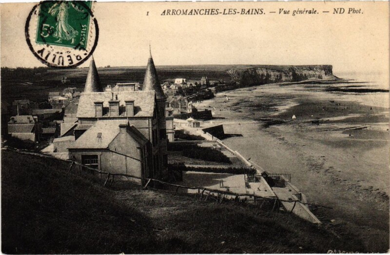 Carte postale ancienne Arromanches-les-Bains Vue Generale France à Arromanches-les-Bains