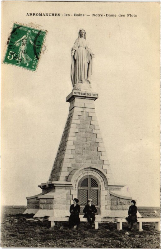 Carte postale ancienne Arromanches Notre-Dame des Flots France