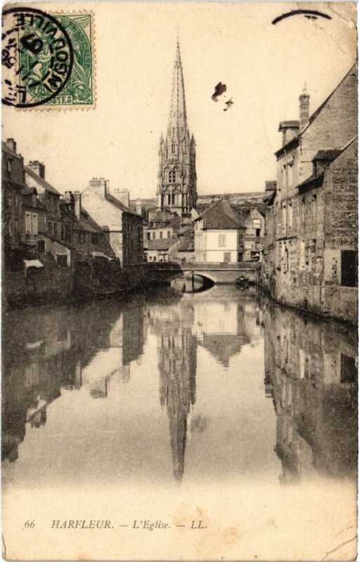 Carte postale ancienne Harfleur L'Eglise France
