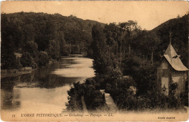Carte postale ancienne Grimbosq Paysage France à Grimbosq