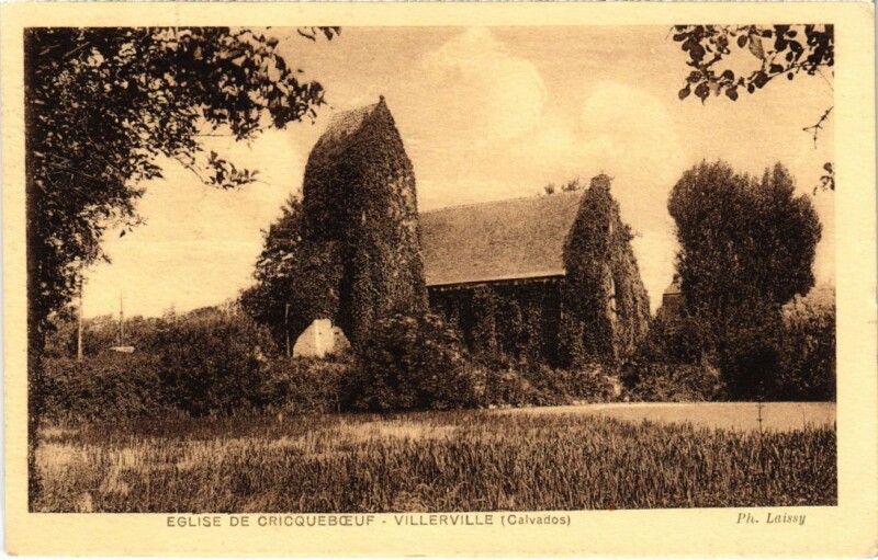 Carte postale ancienne Eglise de Cricqueboeuf Villerville France à Cricqueboeuf
