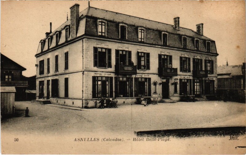 Carte postale ancienne Asnelles Hotel Belle Plage France à Asnelles