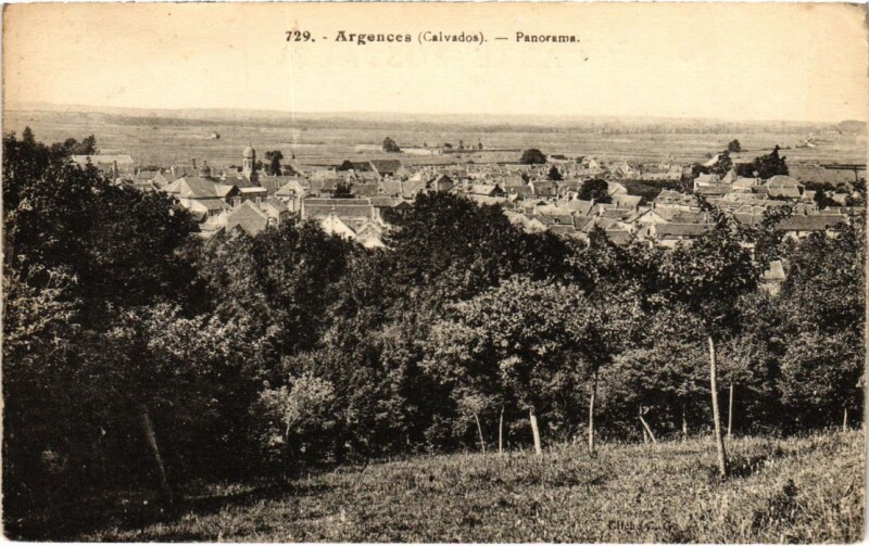 Carte postale ancienne Argences Panorama France à Argences